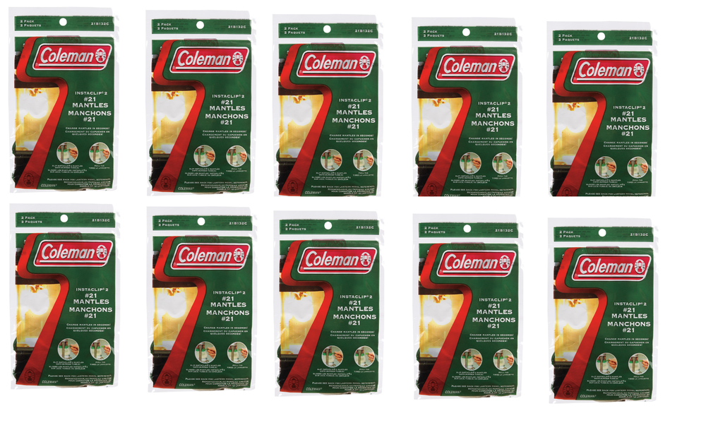 10 pack Coleman Instaclip Mantles