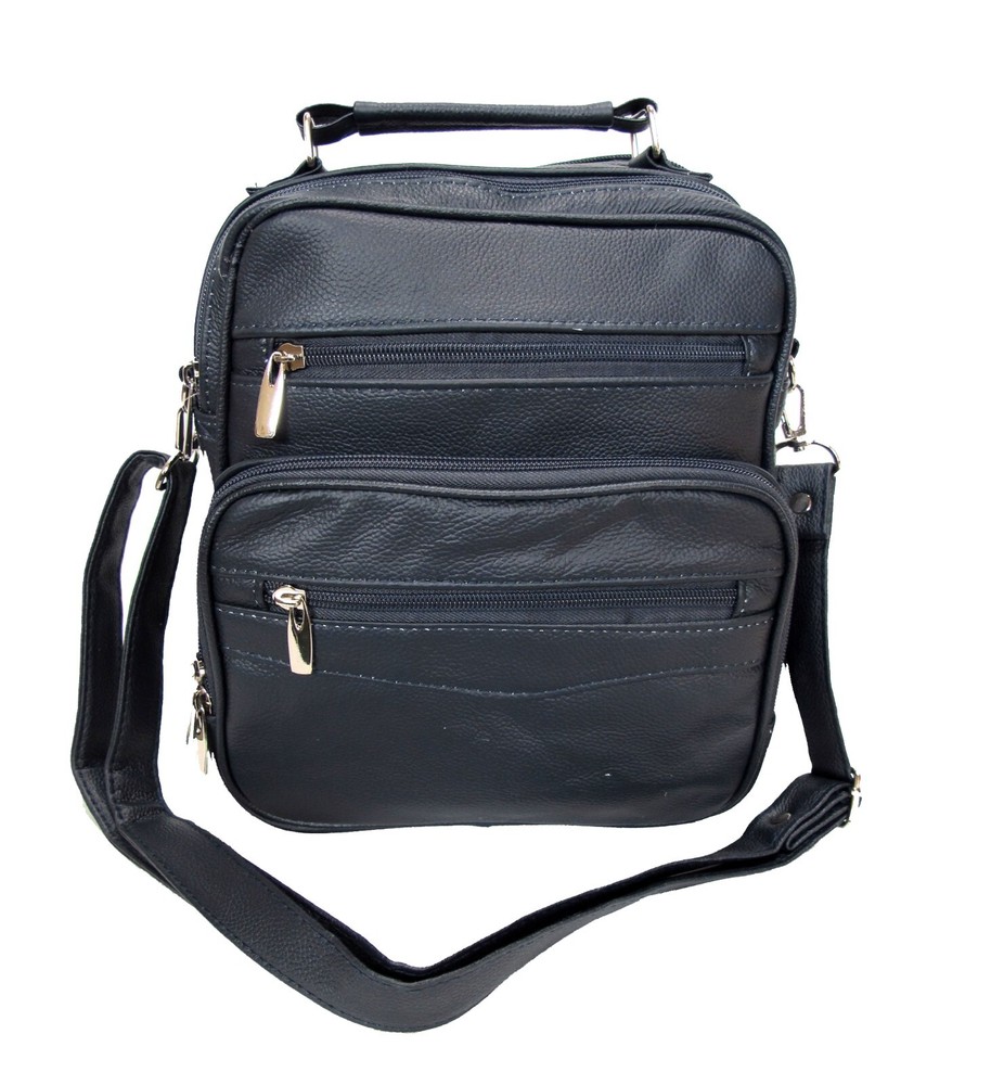 7 Pocket Multi-Function Genuine Leather Purse Handbag w/Organizer Top Handle