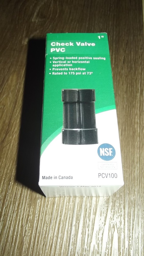 Check Valve, Spring-Loaded, Plastic, 1-In. -PCV100 1" H31