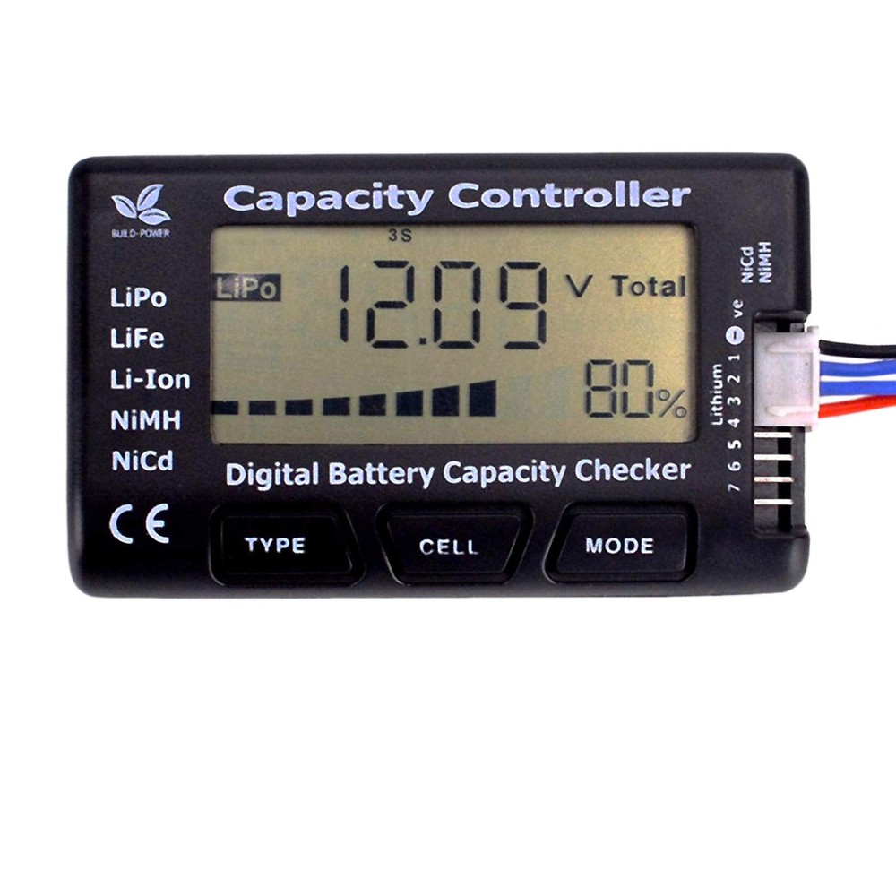 FPVking RC CellMeter-7 Digital Battery Capacity Checker Controller BLACK