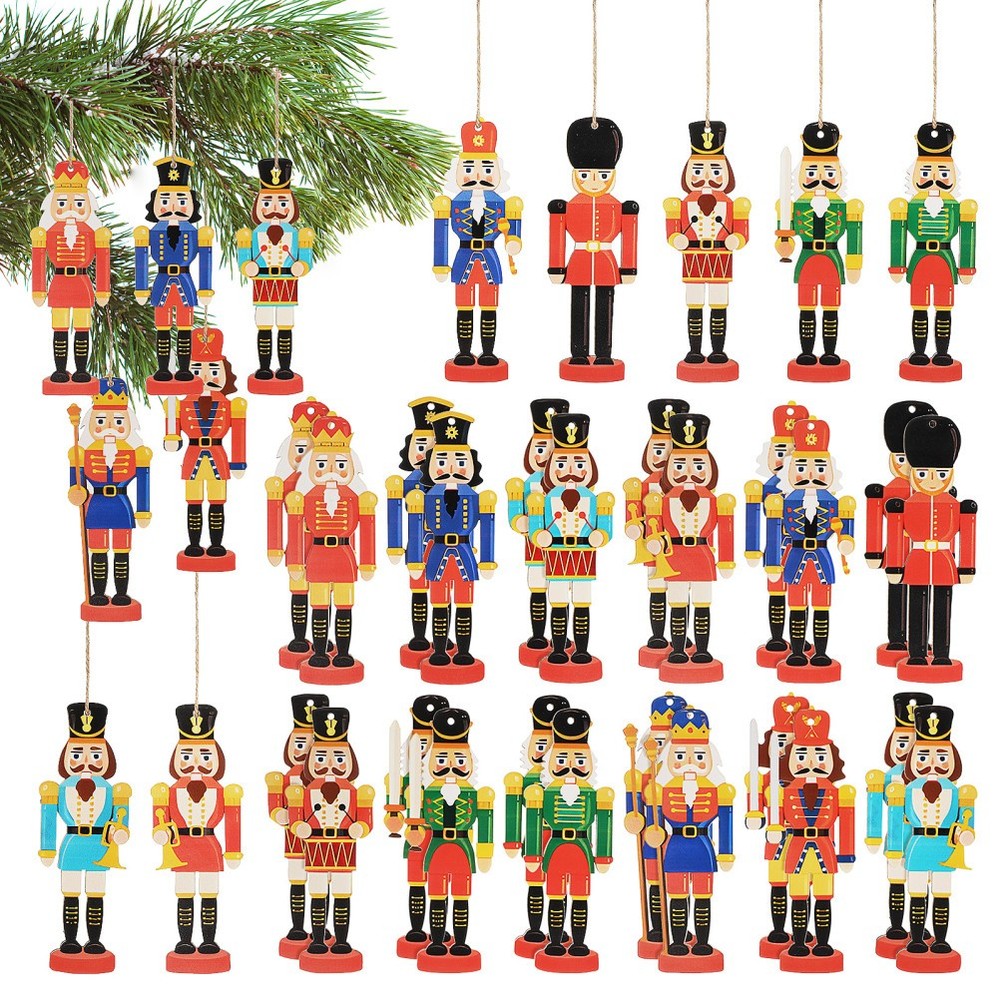 36 Pcs Nutcracker Miniature Nutcrackers Holiday Door Decorations