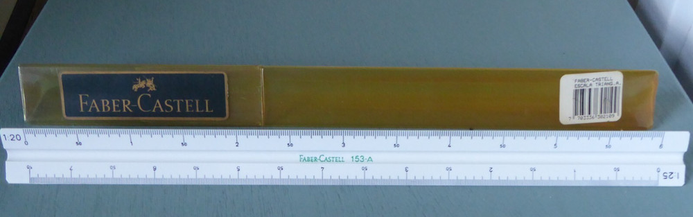 Faber Castell 153-A Architect Engineering Triangle Drafting Scale Ruler W/ Case