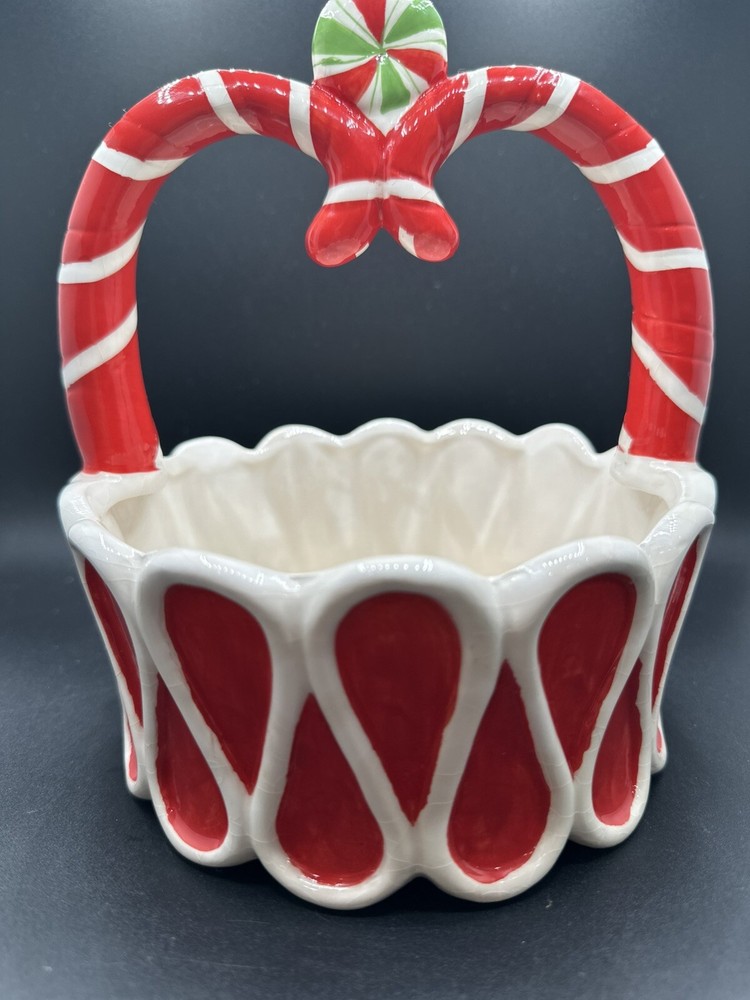 Ceramic Peppermint Basket