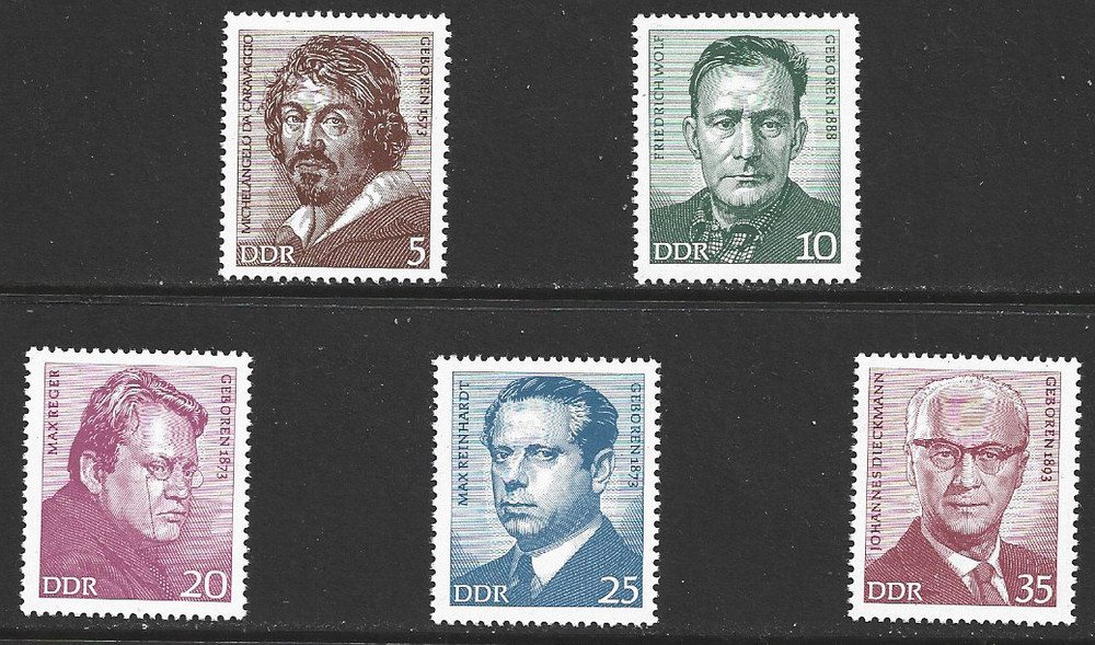 EAST GERMANY - 1973 Personalities - MUH SET.