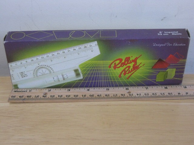 Edmark Rolling Ruler 8" with Instruction Manual