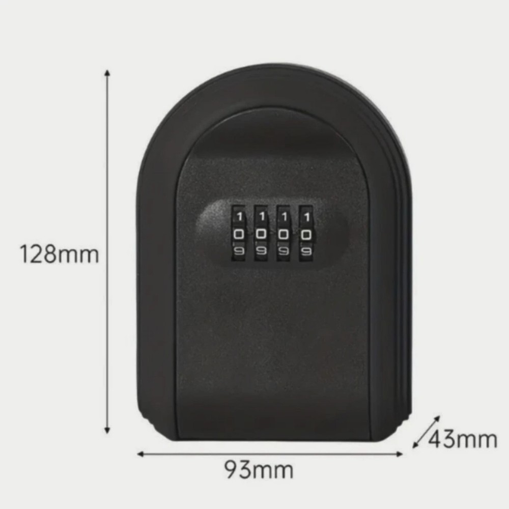 Black ABS Plastic Key Box Variable Password Key Safe Household Key Storage