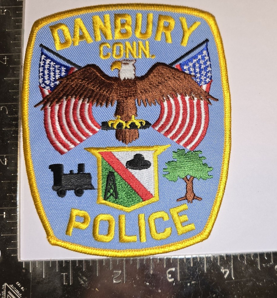 Danbury Police Patch – Connecticut CT PD – Eagle Flags Shield