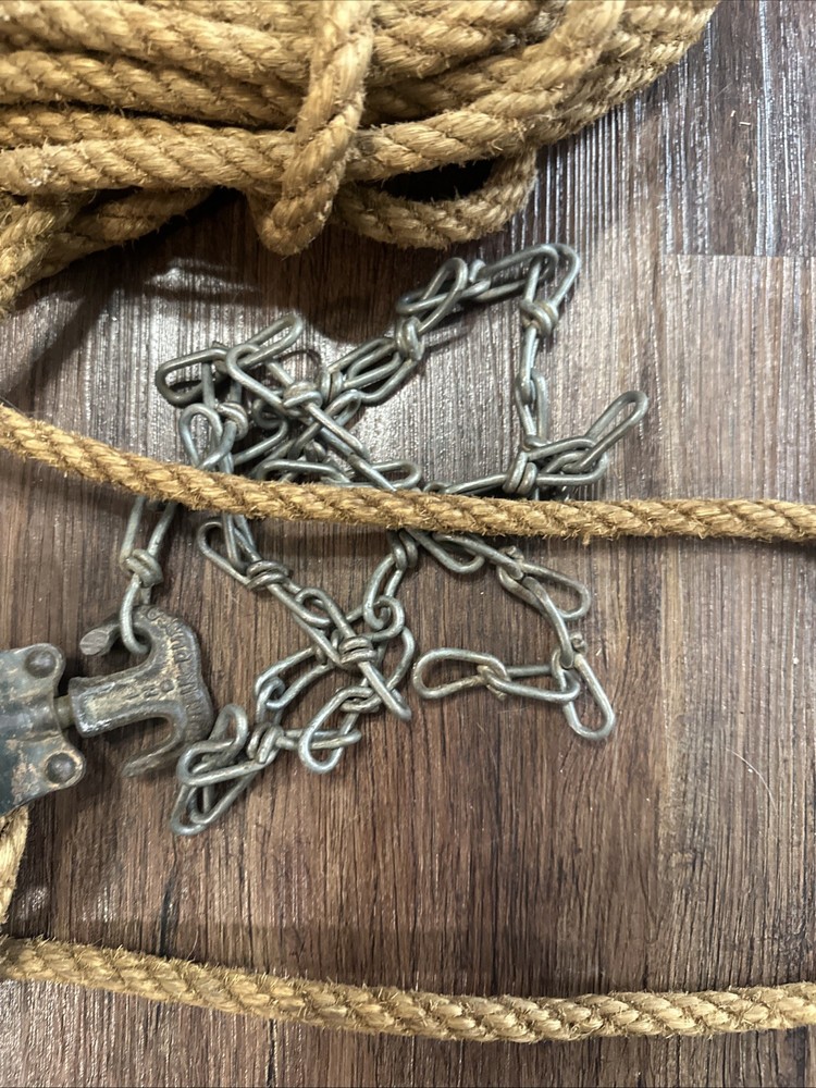Vintage Durbin Durco Double Pulley System With Rope
