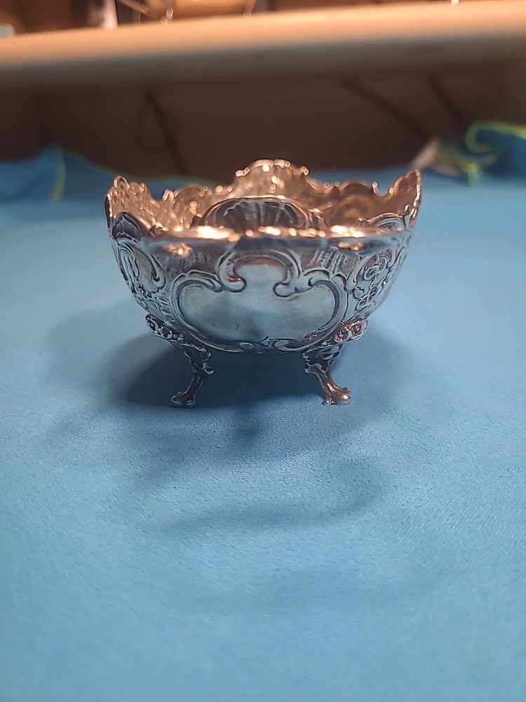 A Beautiful Embossed German 800 Silver Bon Bon Dish 108 Gram