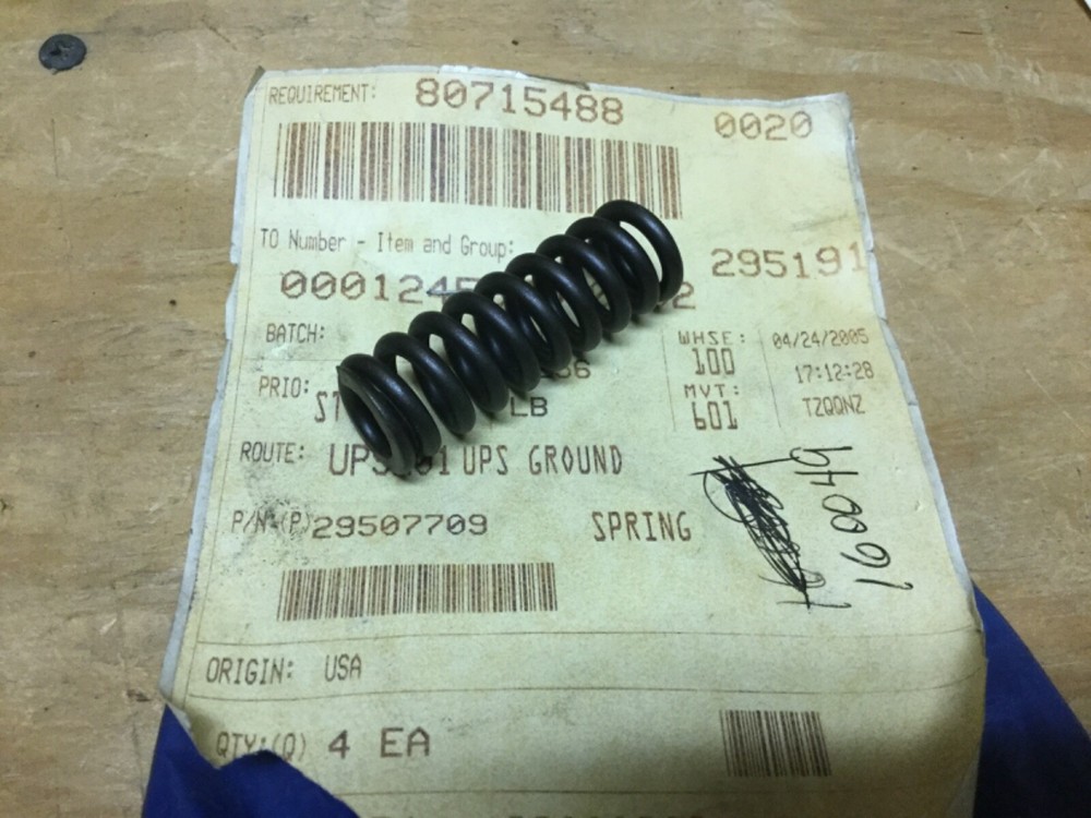 Allison Pressure Relief Spring 29507709