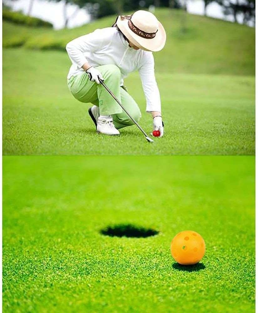100 Pack Practice Golf Balls Airflow Hollow Plastic Golf Balls Practice Training