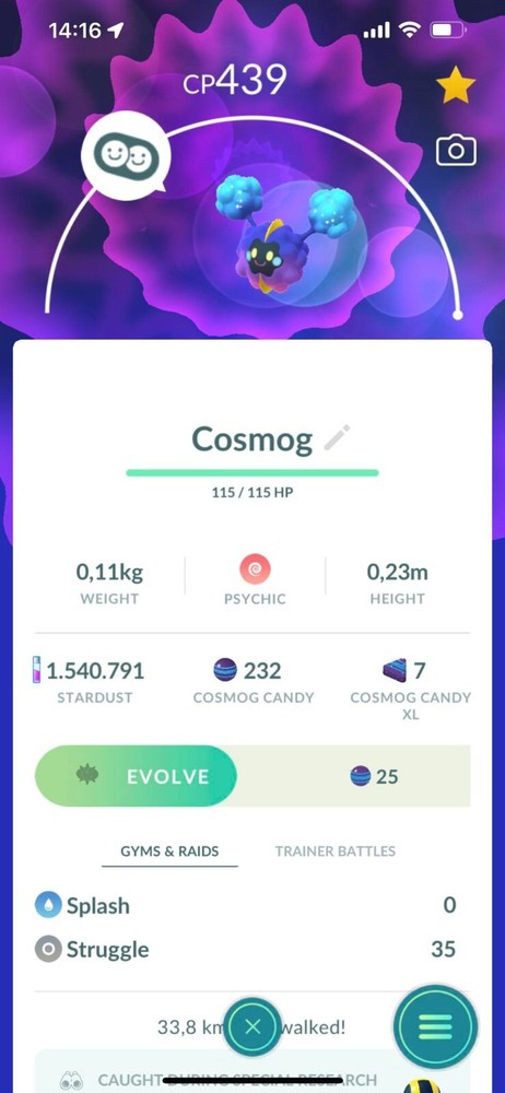 - Cosmog - P T C - high stardust - Description