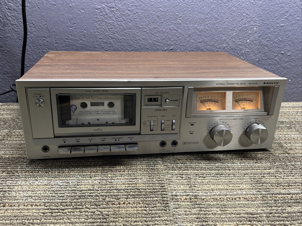 Sanyo RD 5035 Cassette Deck, Needs Belt! 95689