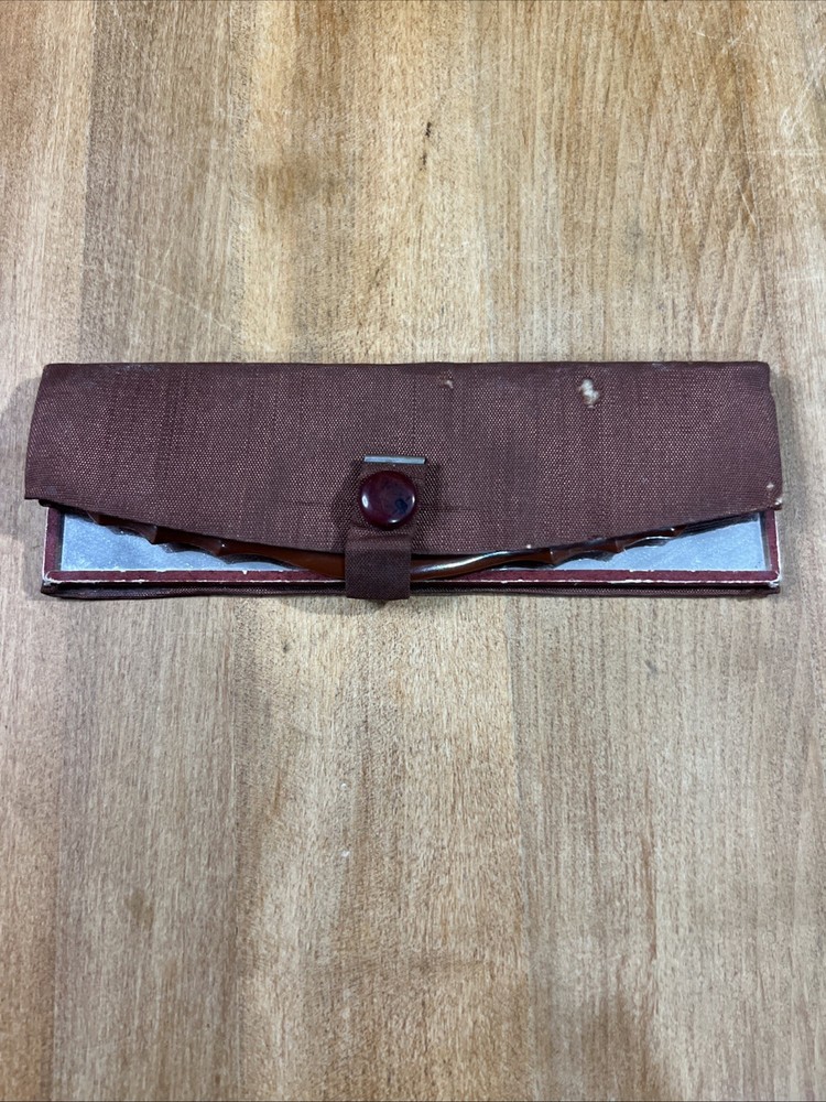 Vintage Pocket Comb And Mirror With Case