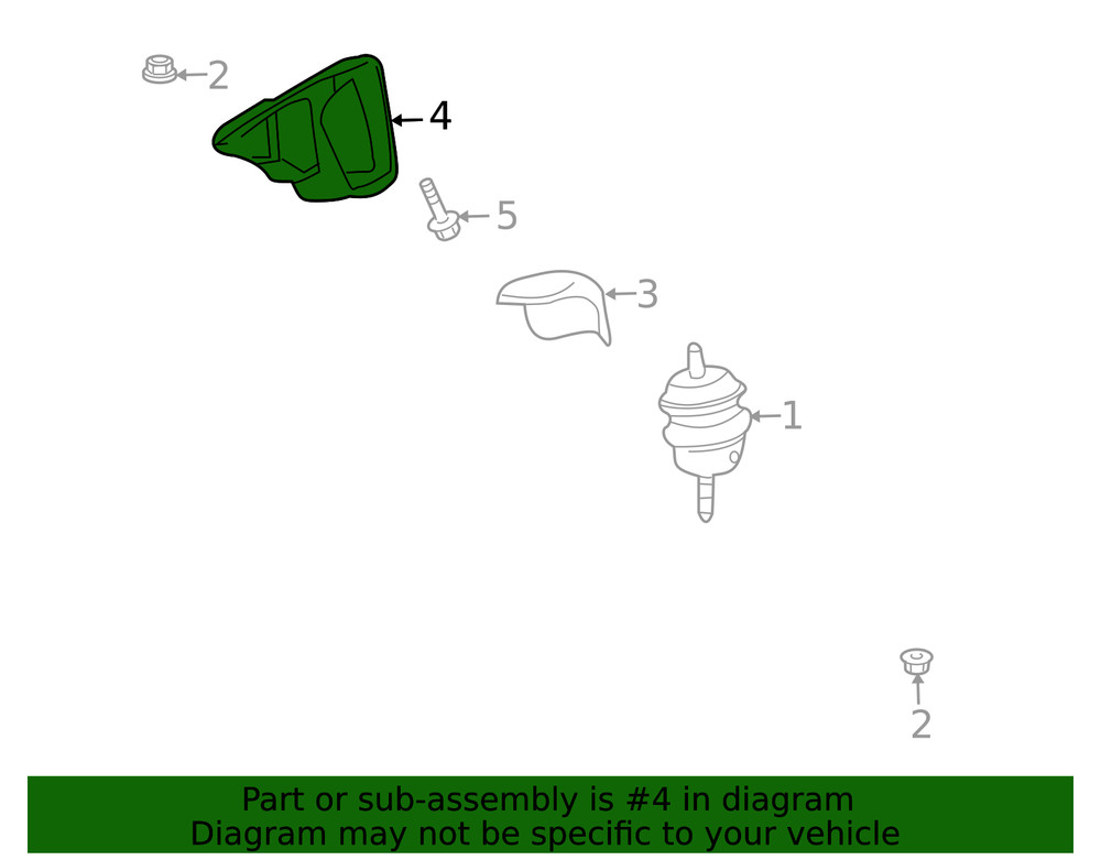 Genuine GM Driver Side Engine Mount Bracket 92160951