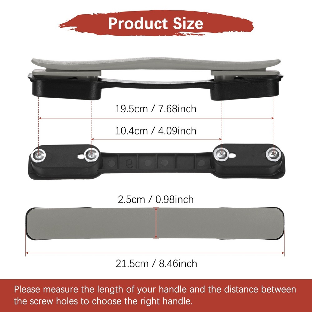 1PCS Luggage Replacement Handle for Suitcase - [Rock Grey-8.5IN]