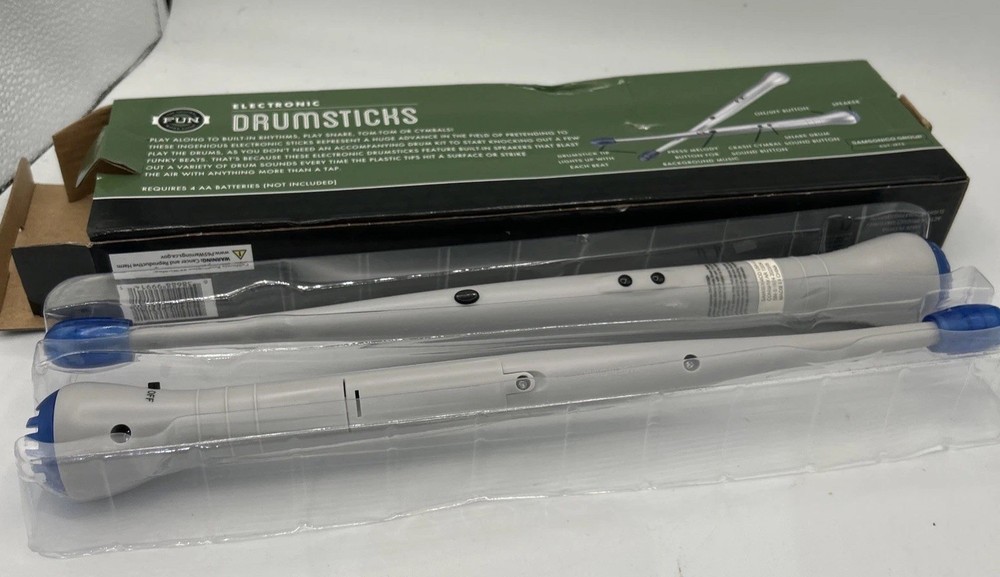 Original Fun Workshop Battery Operated Drumsticks. Tested-Work, Previously Owned