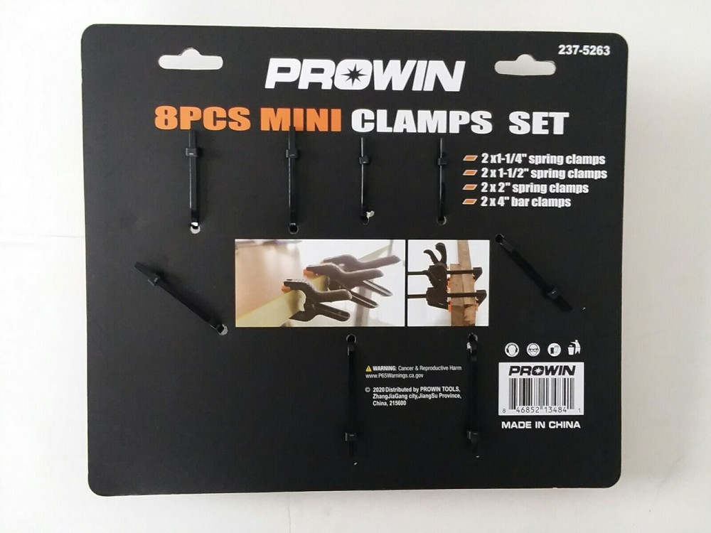 PROWIN 8 PCS MINI CLAMPS SET