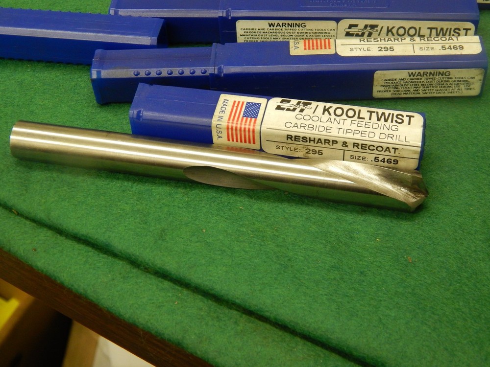CJT KOOLCARB .5469" Carbide Tipped Coolant Feed Drill
