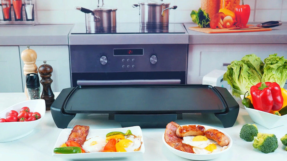 20” Electric Griddle - Non-Stick, Temperature Control,1500 W,Ceramic Coating