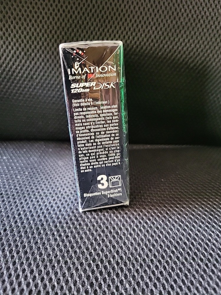 Imation SuperDisk 120MB (3-Pack) LS-120 Diskettes 3M SEALED Vintage Floppy Disk
