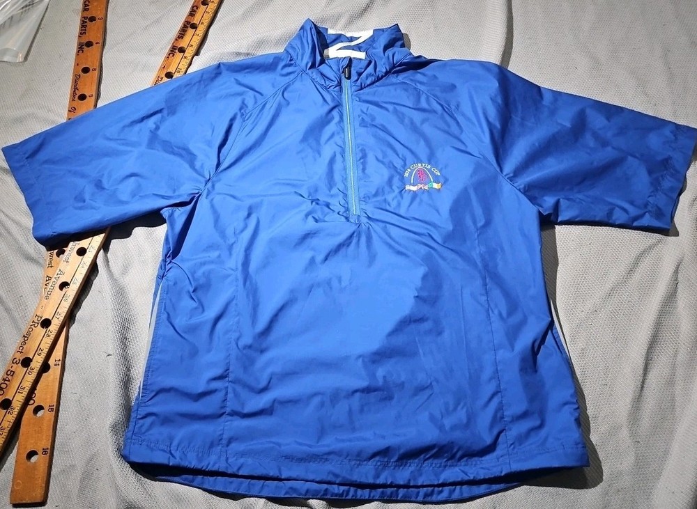 Zero Restriction Jacket Mens Medium Blue Tour Series Zip Windbreaker Curtis Cup