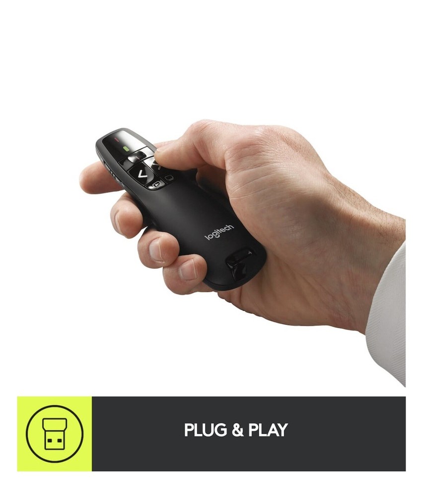 Logitech R400 Laser Presentation Remote - Black