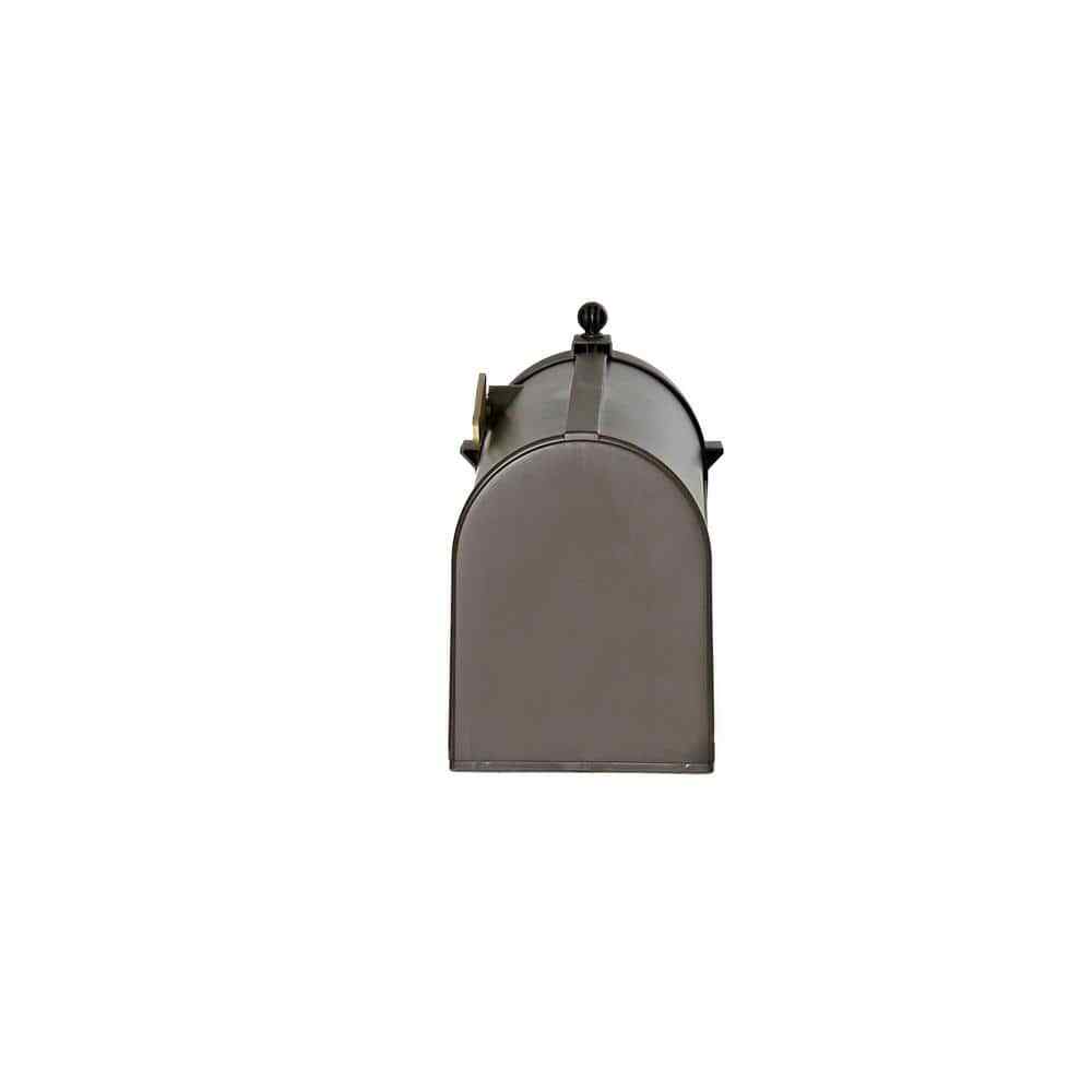Bronze Post Mount Mailbox, Large, Keeps Mail Dry, Heavy Duty for Rural
