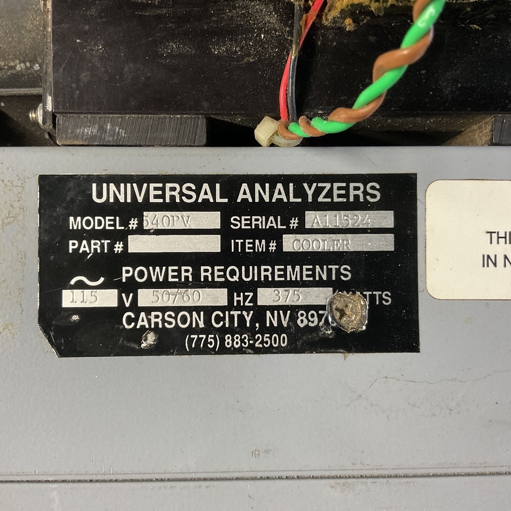 UNIVERSAL ANALYZER 540PV - Sample Cooler A11524