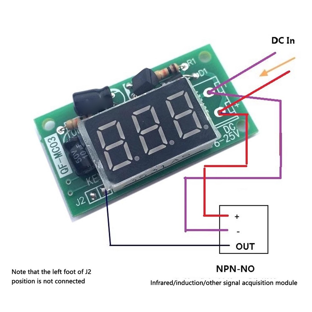 Trigger Counter Module 3 Digit Red Display Accumulator Module Tool(4-7V) Part
