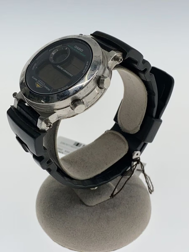 CASIO Quartz Wristwatch Digital Rubber BLK BLK SS G 2000