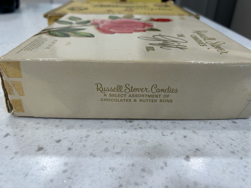 Two Vintage Whitman`sampler And One Russell Stover Candy Box EMPTY Boxes