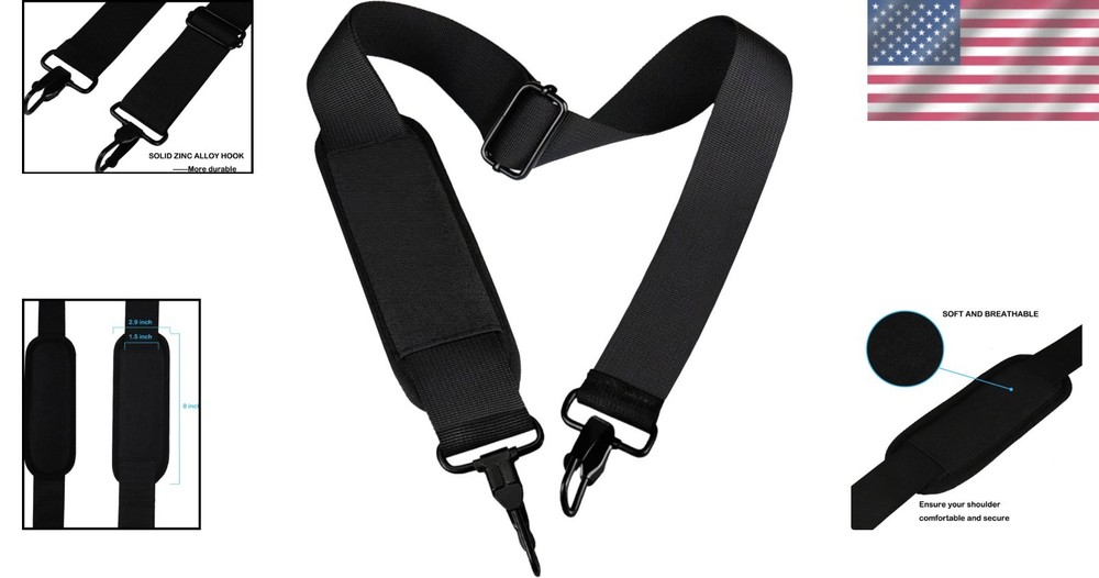 Shoulder Strap, 55" Universal Replacement Laptop Shoulder Strap Luggage Duffel B