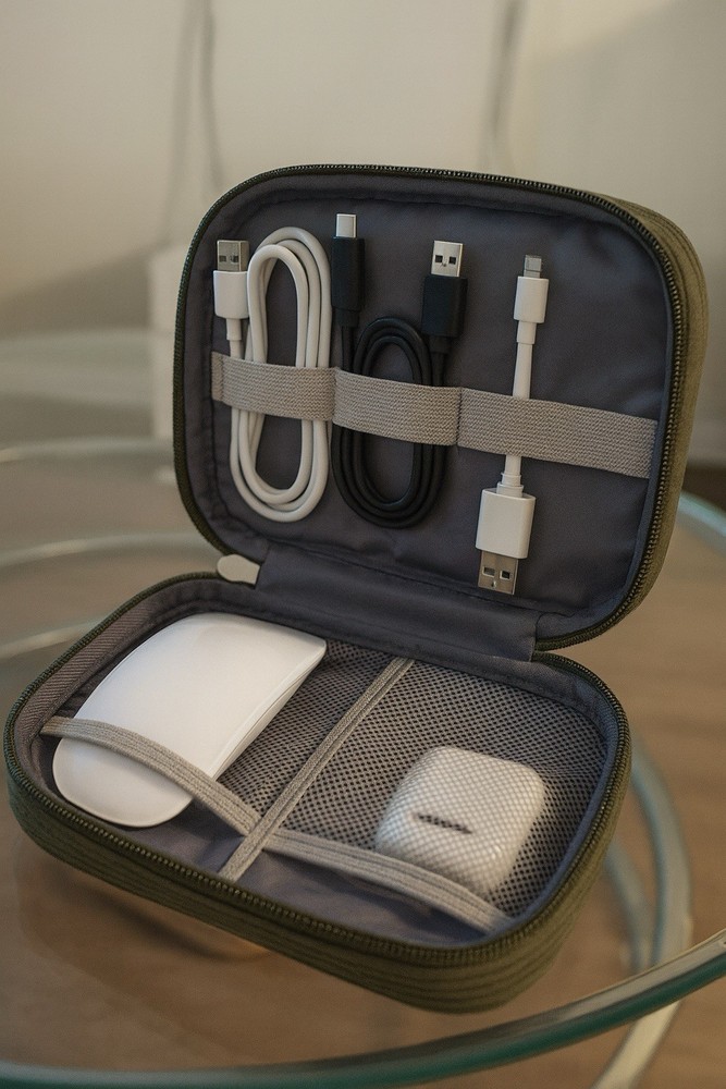 U BRANDS Tech Organizer . Store & Protect Your Tech Nine Separate Compartments