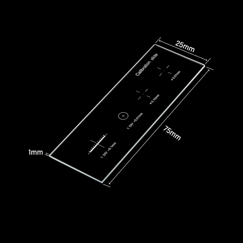 Microscope Calibration Slide 0.01mm Multifunctional Microscope Calibrating Ruler