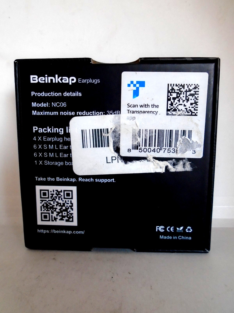 Beinkap Reusable Earplugs Model: NC06