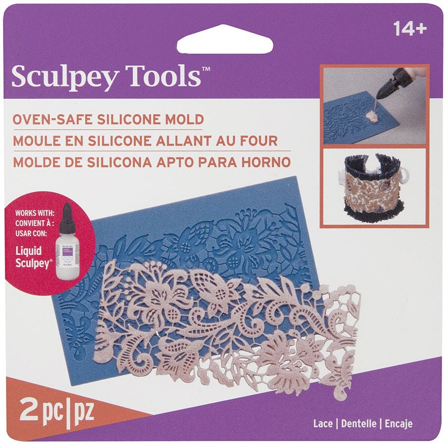 Sculpey Tools Oven-Safe Silicone Mold-Lace
