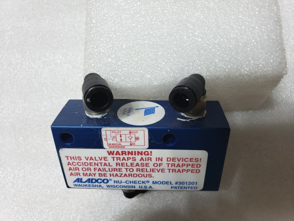 Aladco Nu-Check 301201 Check Valve, 1/8" NPTF, With Override Button