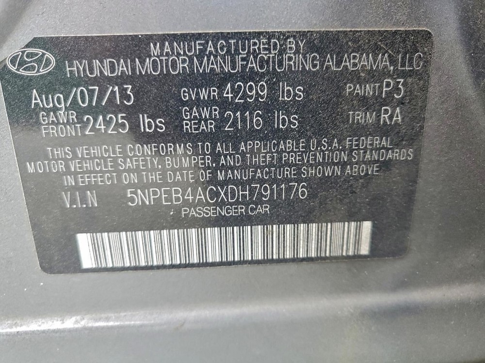 SONATA 2013 Glove Box 4932832