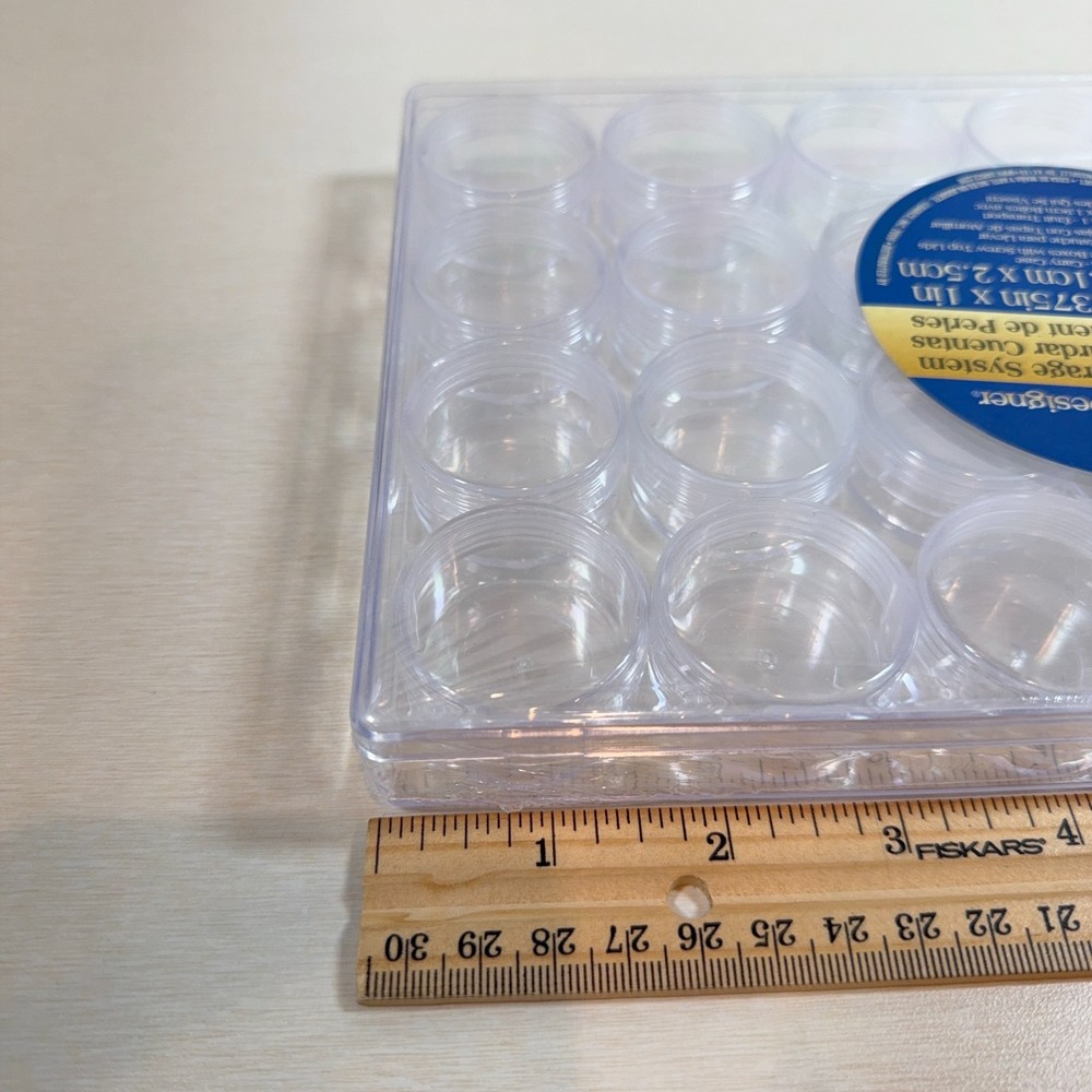 Darice 25 Piece Bead Craft Storage System Storage Boxes & Covered Tray