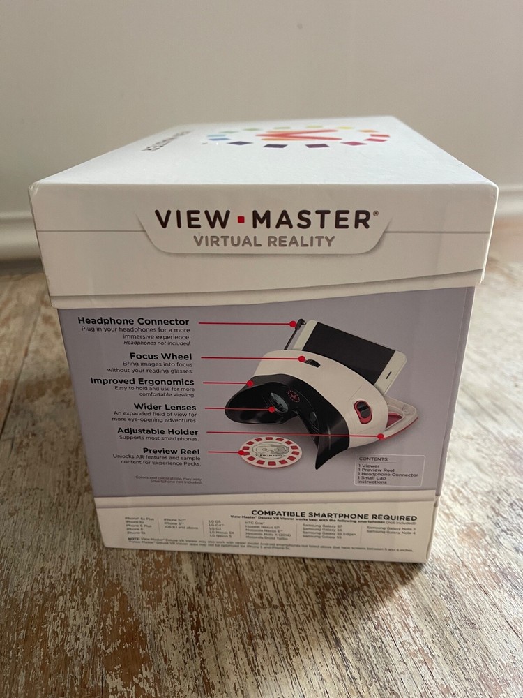 Mattel View Master Deluxe Virtual Reality VR Smartphone Viewer DTH61 Starter Set