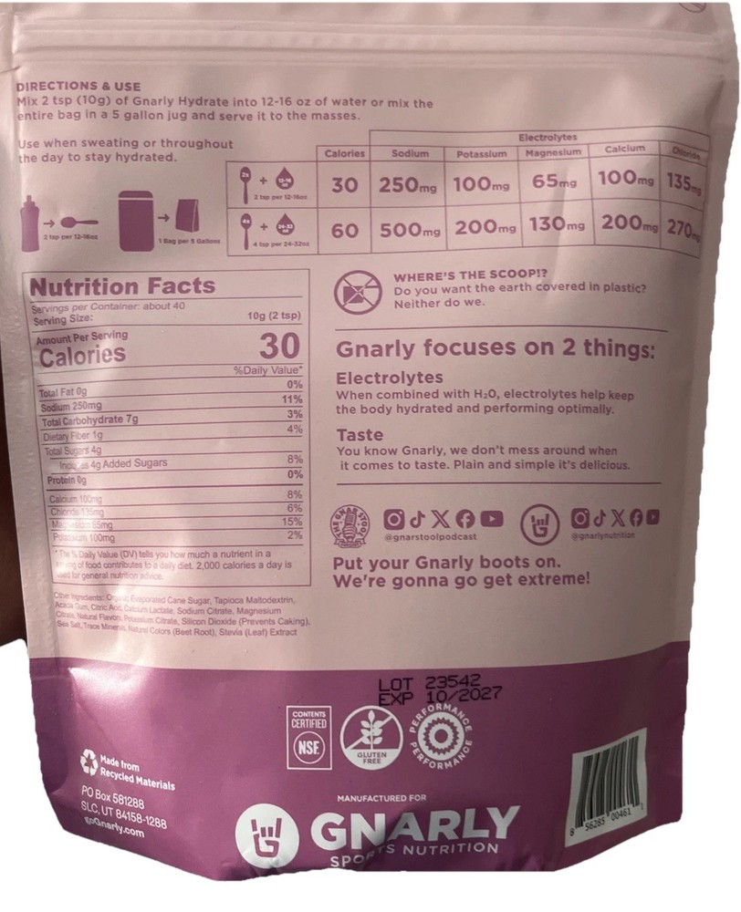 Gnarly Nutrition Gnarly Hydrate Raspberry