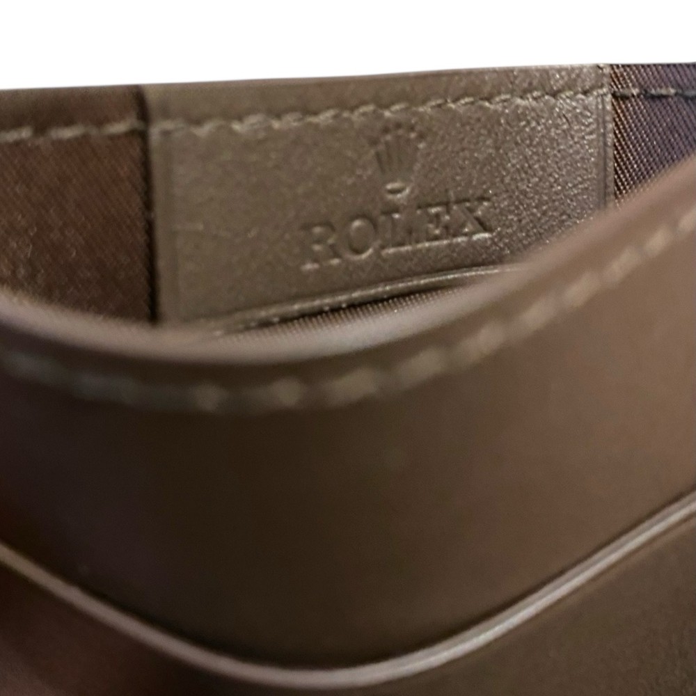 Rolex Leather Card Holder Wallet