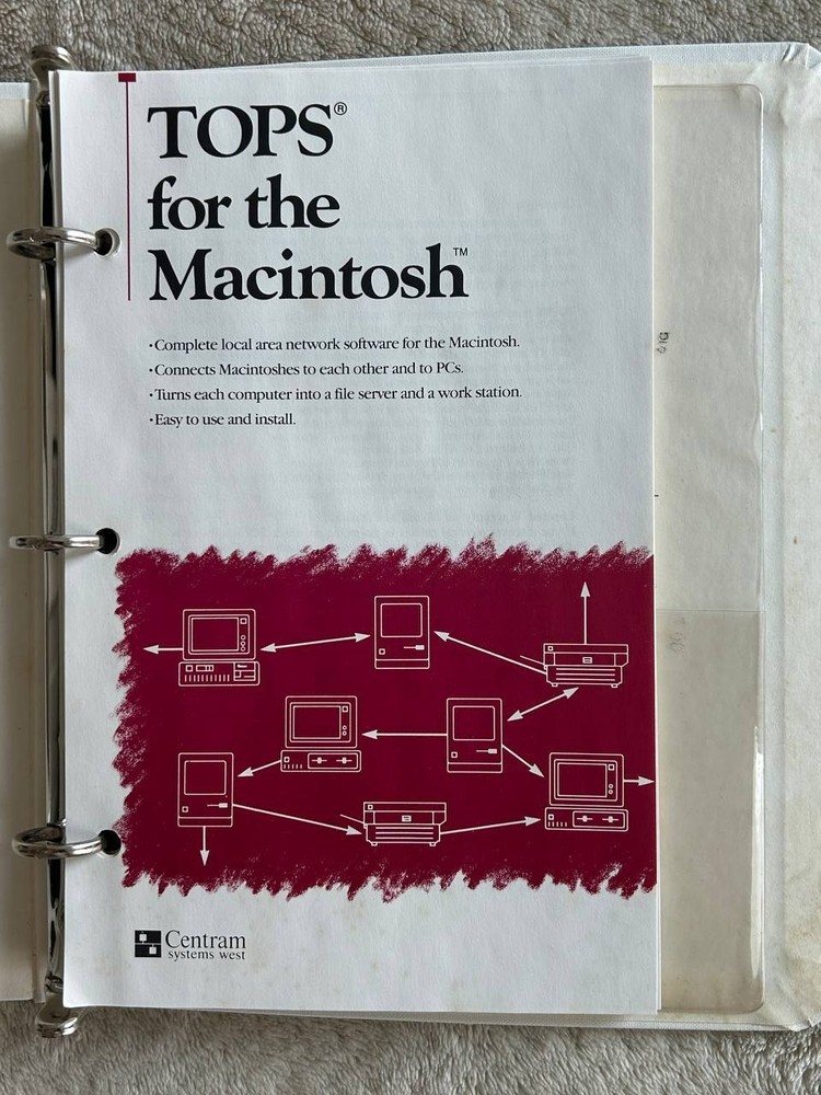 TOPS for the Macintosh. Apple software Complete Local Area Network