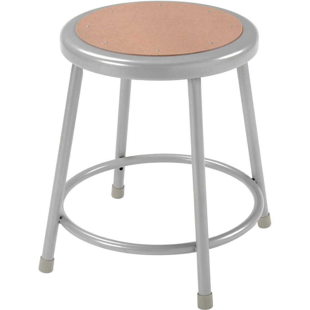 18" Hardboard Work Stool Backless Gray Armless Backless 2/Pk