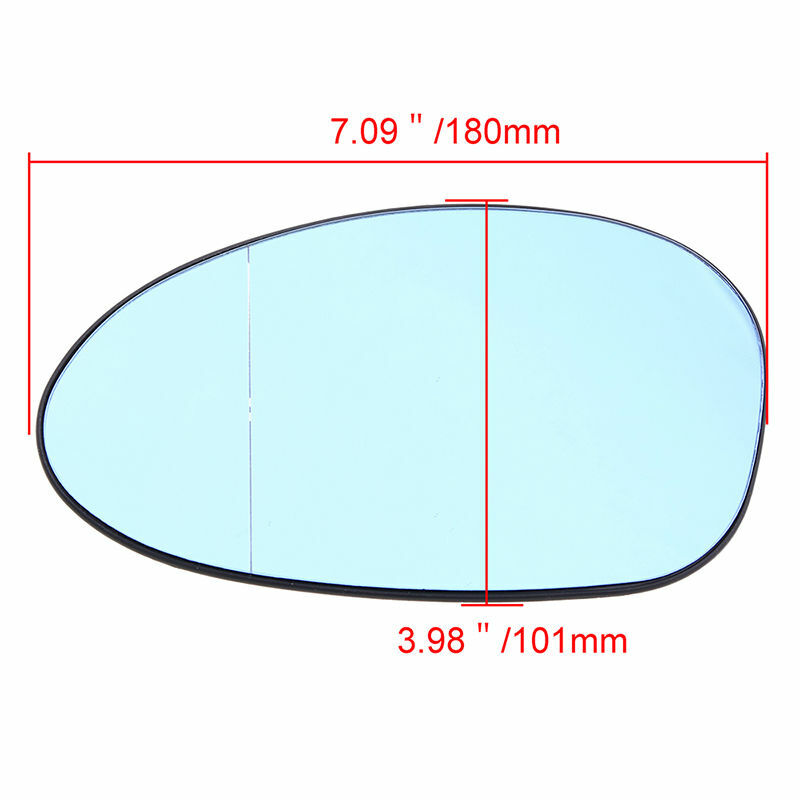 for BMW E90 E91 E92 E93 E81 E82 E87 E88 E46 Mirror Glass Heated Blue Pair