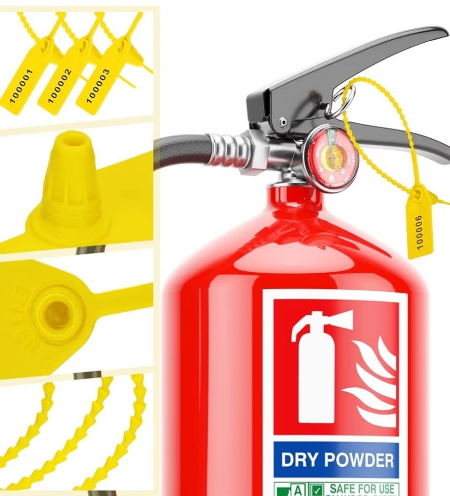 1000 Pcs Plastic Tamper Seals Fire Extinguisher Tags Security Tags Seals Safe...