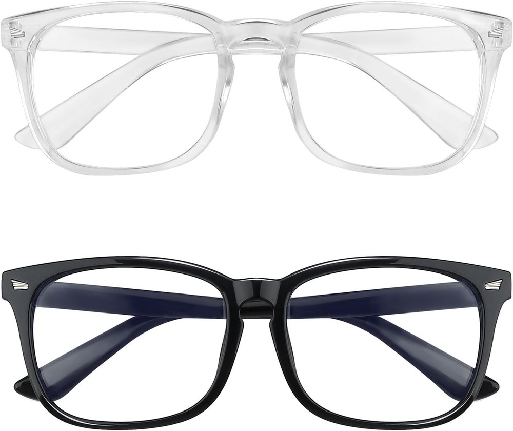 Blue Light Blocking Glasses, 2 Pack Blue Light Glasses Men, Blue Light Glasse...
