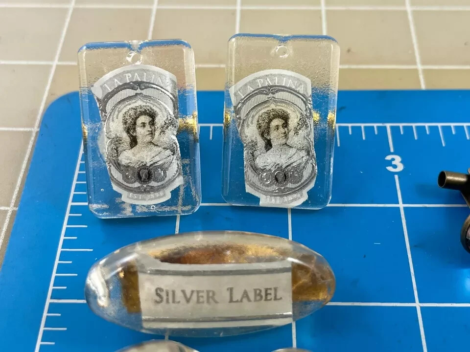 4 Hand Made Cigar Cufflinks & Tie Clip