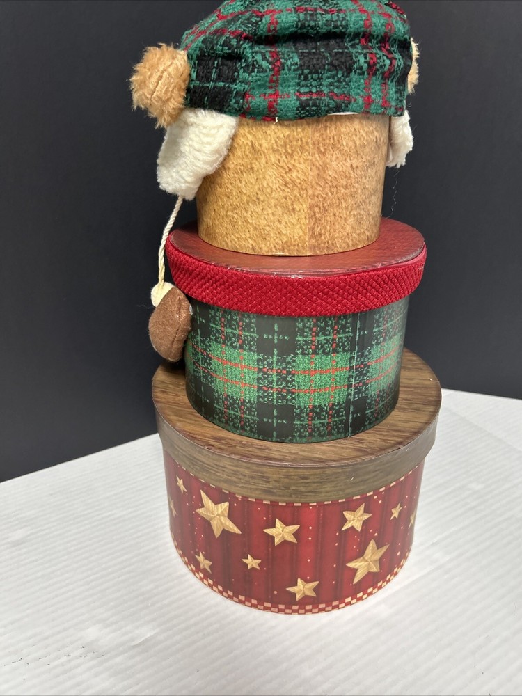 Three tier bear Holiday boxes containers